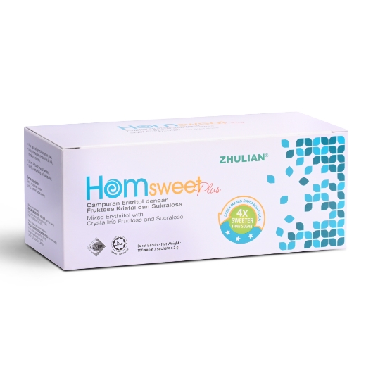 Picture of HomsweetPlus Mixed Erythritol with Crystalline Fructose & Sucralose - 100 sachets