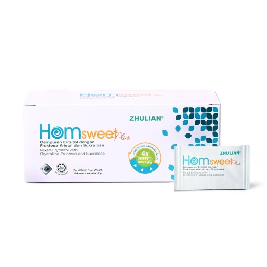 Picture of HomsweetPlus Mixed Erythritol with Crystalline Fructose & Sucralose - 100 sachets