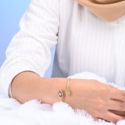 CZ Leaf Bangle for women