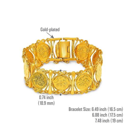 Coin Link Bracelet measurement