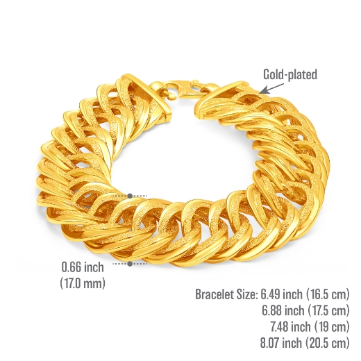 Bold Double Link Chain Bracelet measurement