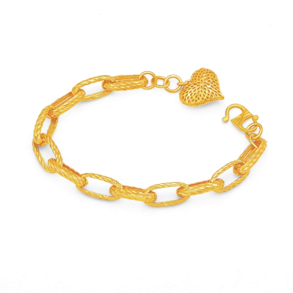 Show details for Love Heart Paperclip Bracelet Gold Plated Love Heart Paperclip Bracelet Gold Plated