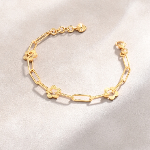 Dainty Flower Chain Bracelet