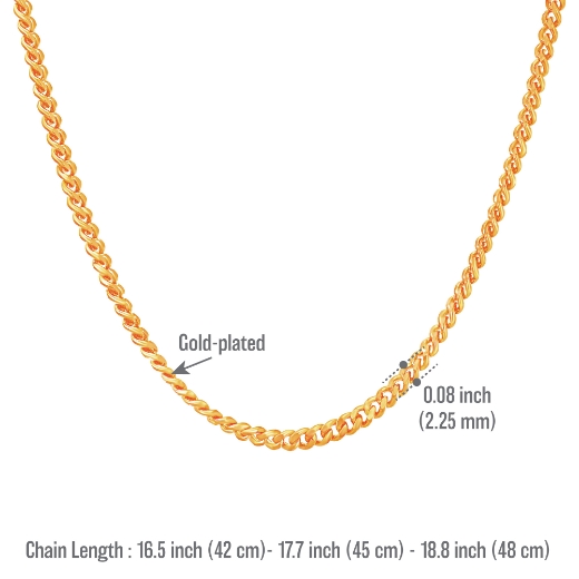 Classic Curb Chain Necklace measurement