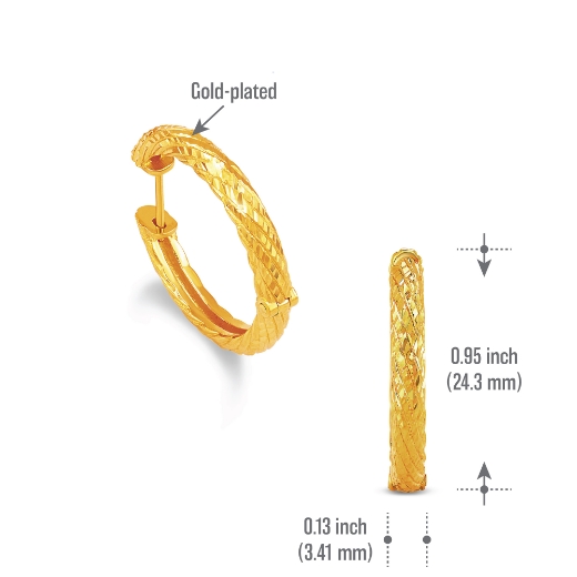 Spiral Hoop Earrings measurement