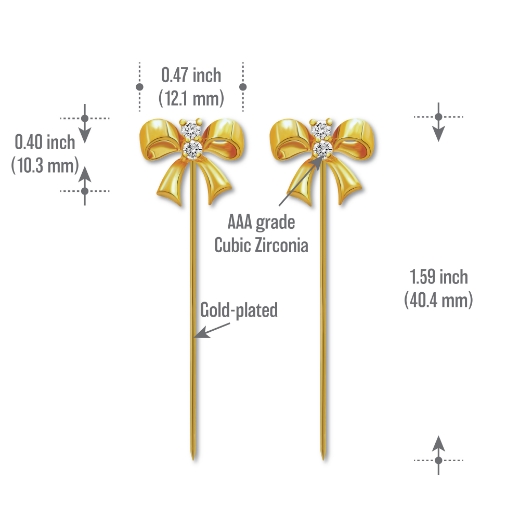 bow hijab pin measurement
