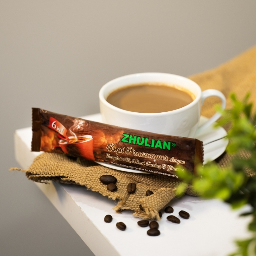 Picture of ZHULIAN Premix Coffee with Tongkat Ali, Misai Kucing & Ginseng (6 in 1) - 20 sticks