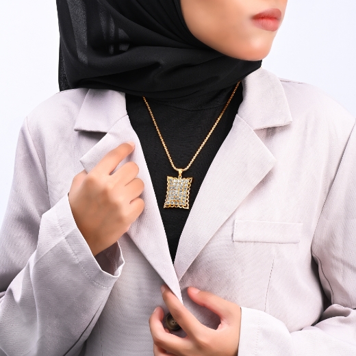 women large rectangle pendant