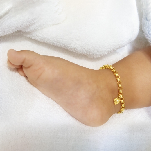 baby girl Heart Anklet