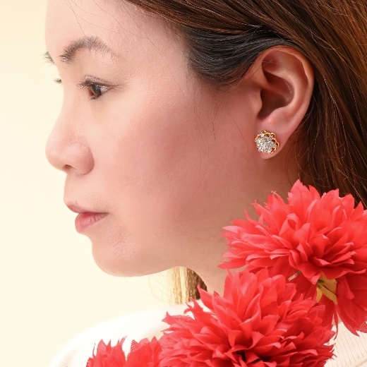 Cluster Flower Stud Earrings for women