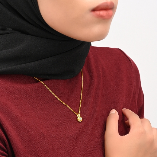 cz bezel necklace for women