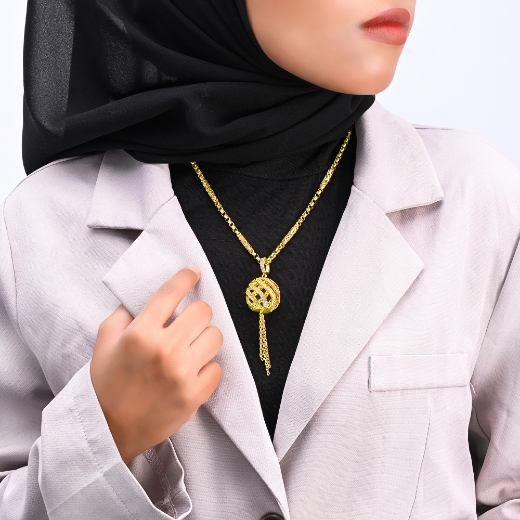 CZ Ball Tassel Chain Pendant for women