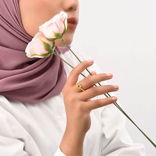 open flower ring for girls