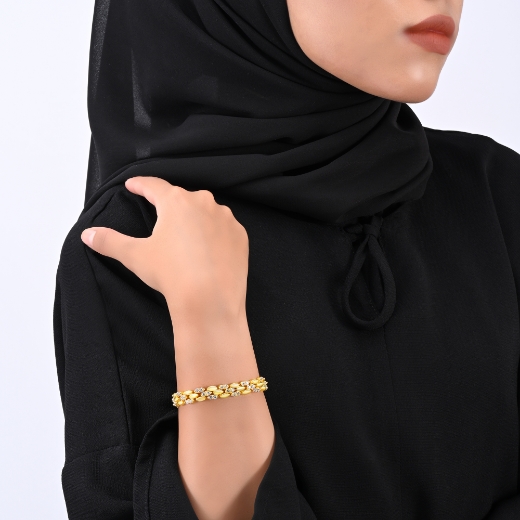 layered oval link bracelet for women