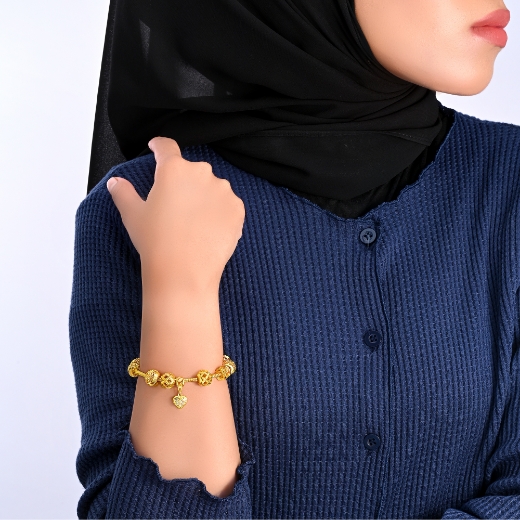 heart charm bracelet for her