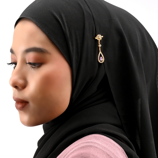 flower teardrop brooch for women