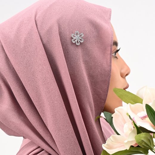 cz flower brooch for women