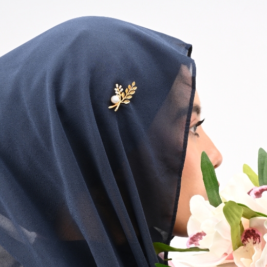 Pearl Double Fern Brooch for women