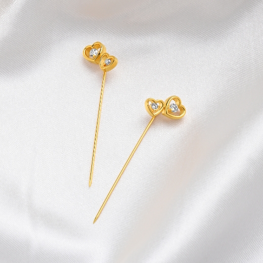 vintage scarf pin heart