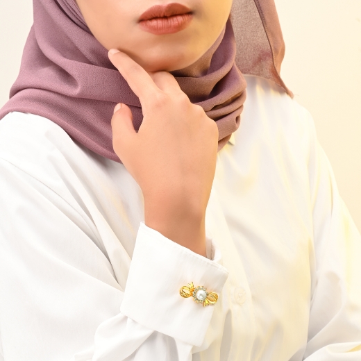 sunflower bow brooch for women