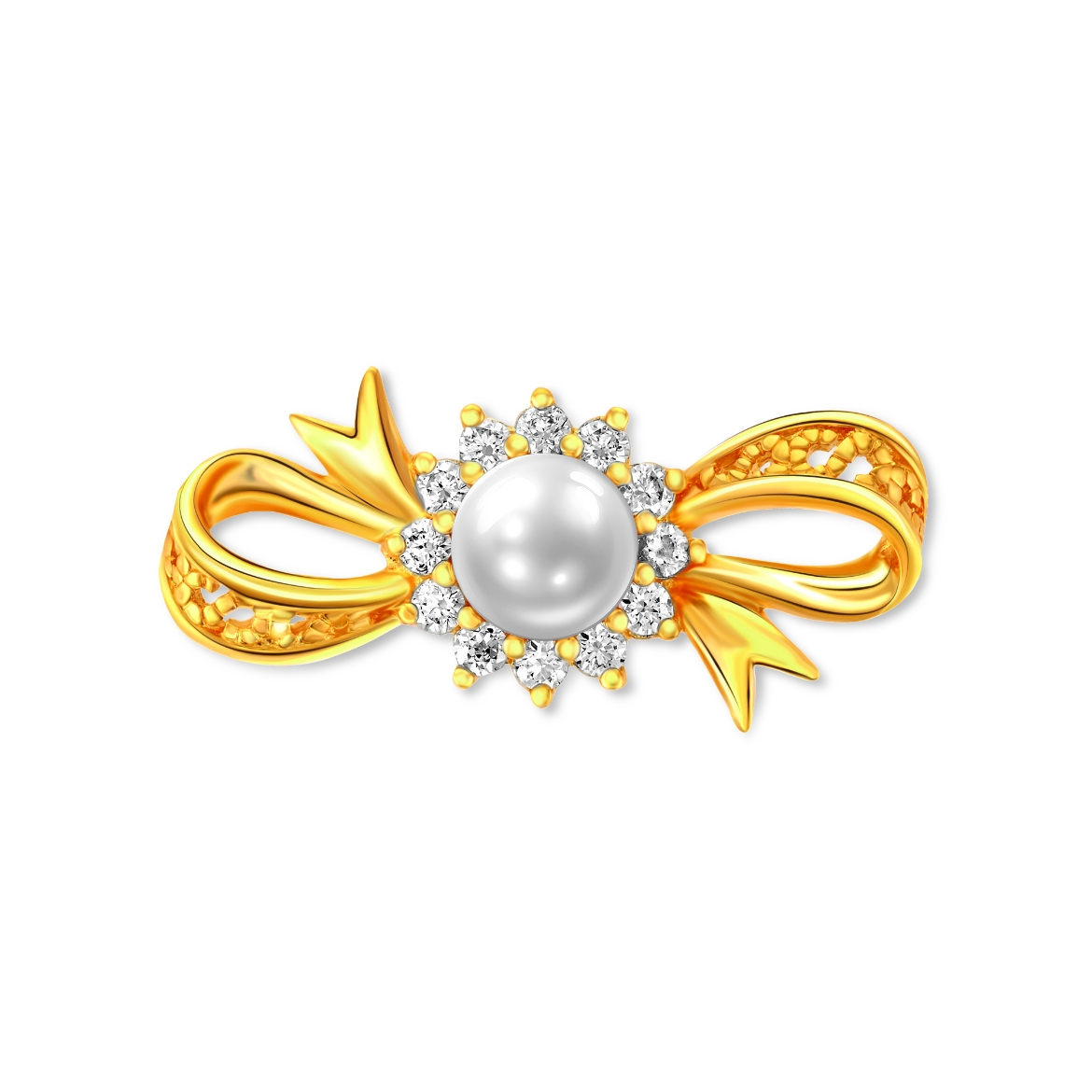 Dainty Sunflower Bow Brooch