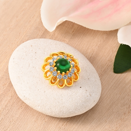 green gold plated brooch