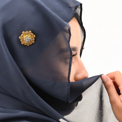 CZ Flower Brooch for women