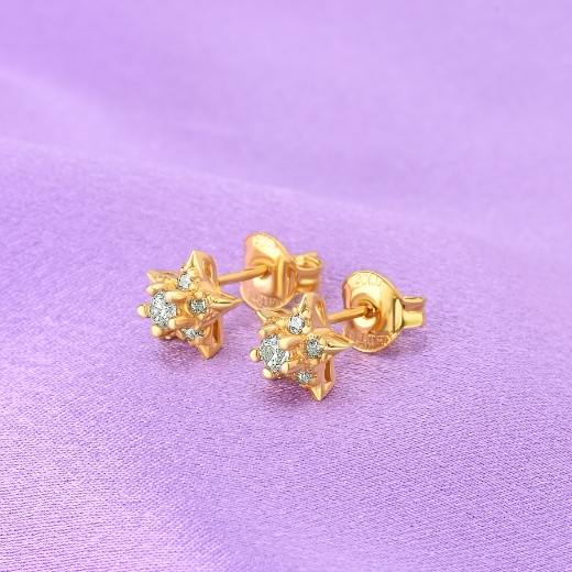 tiny star stud earrings