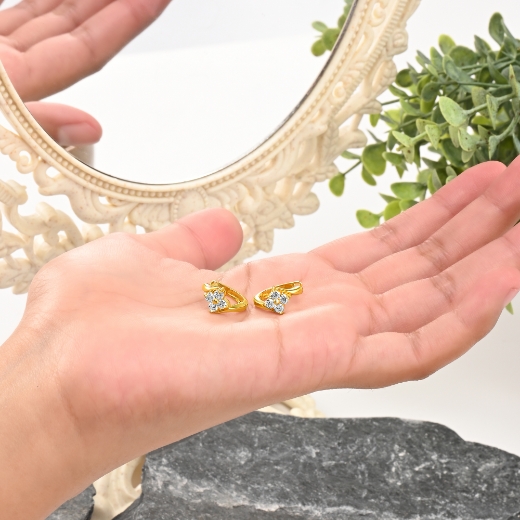 flower hoop earrings for women