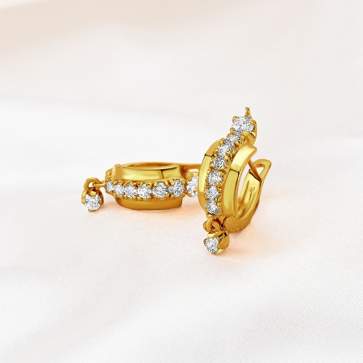 channel cz hoop earrings