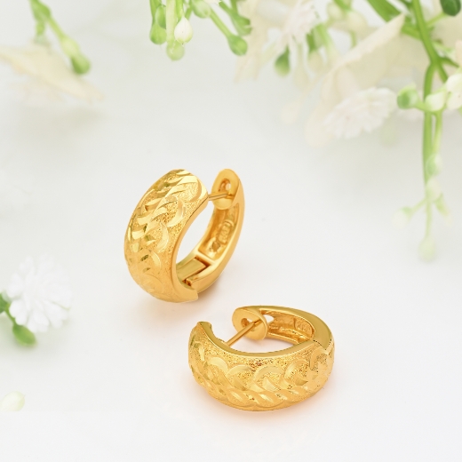 wave gold plated earrings