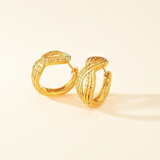 gold plated criss cross earrings