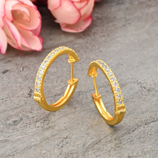 CZ Eternity Hoop Earrings