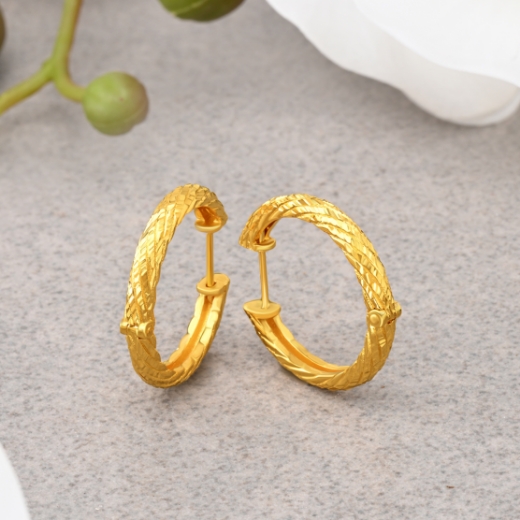Round Hoop Earrings