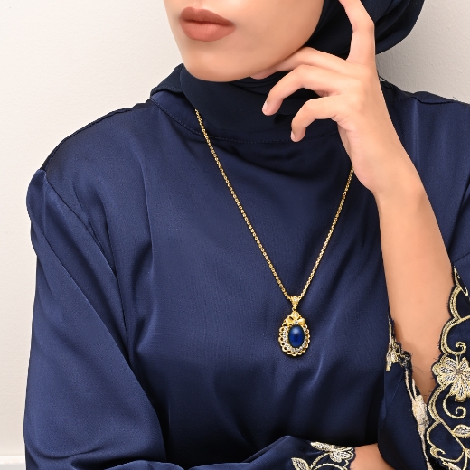 Royal Blue CZ Pendant for girls