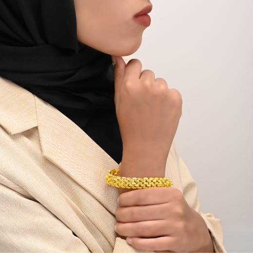 gold plated oval link bracelet for girls