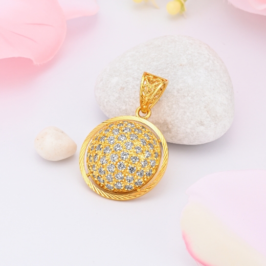gold plated half ball pendant