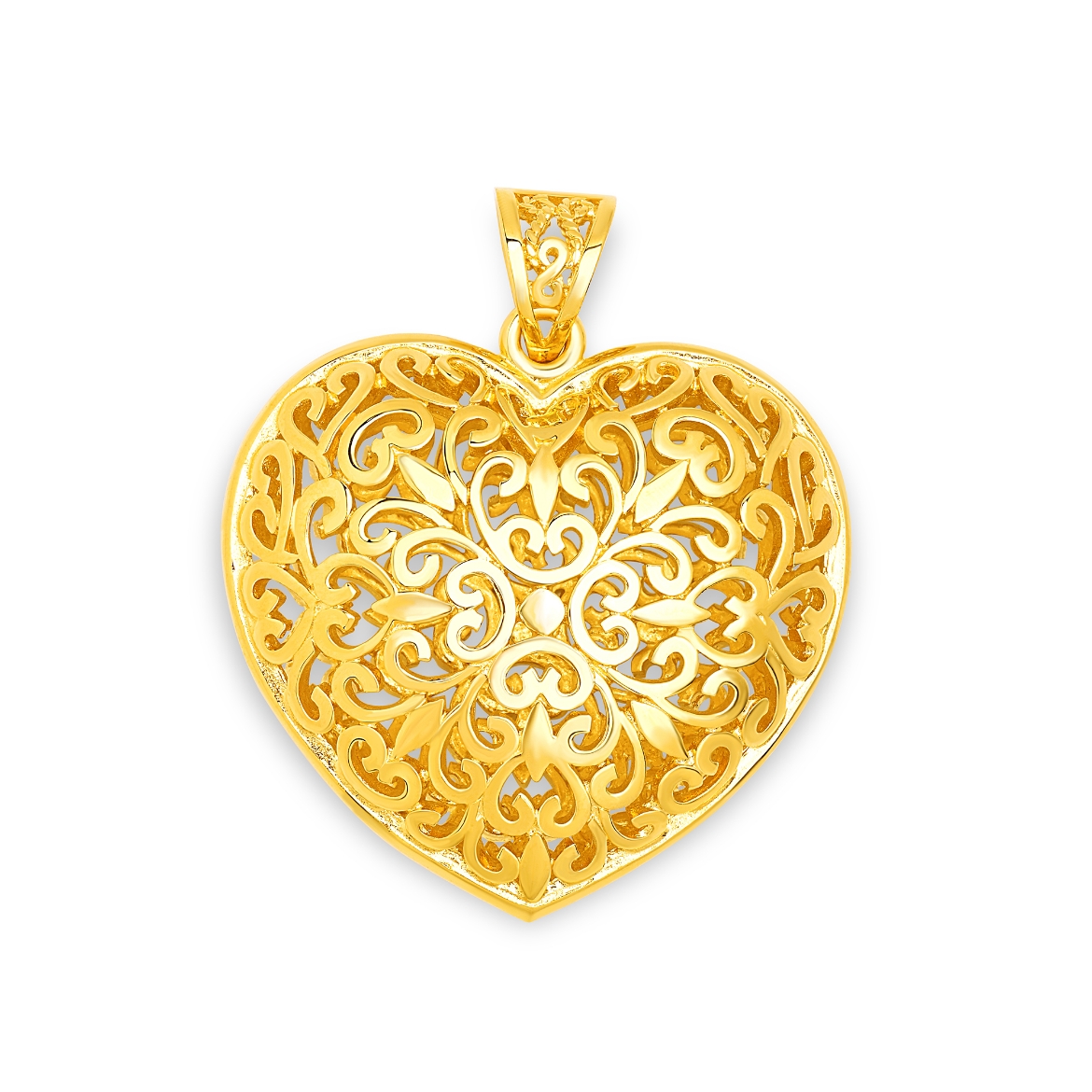 gold plated heart pendant