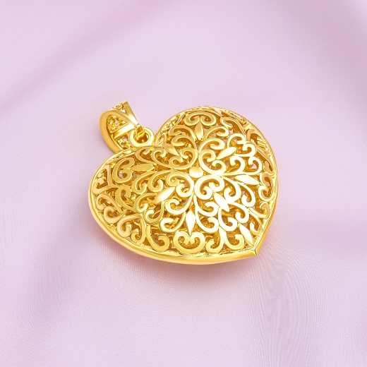 puffy heart pendant