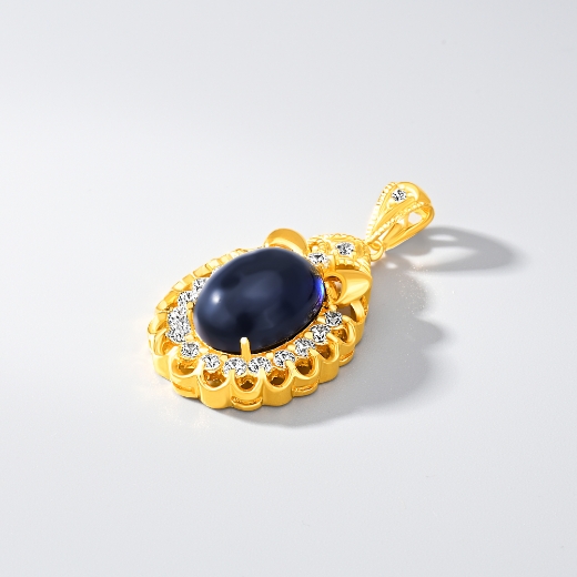 blue CZ pendant