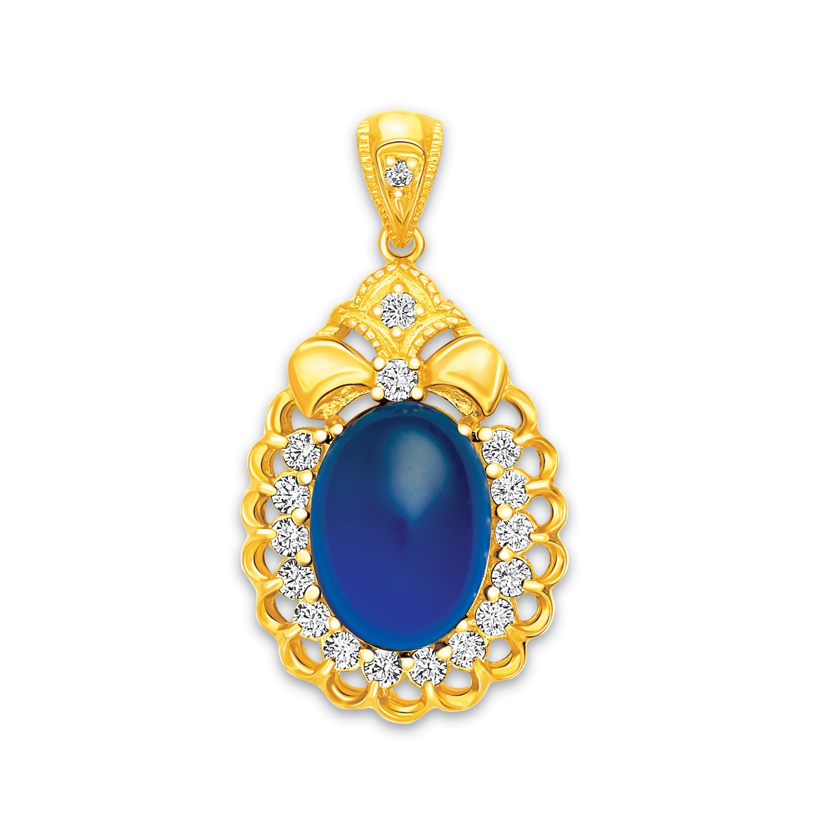 Royal Blue CZ Pendant