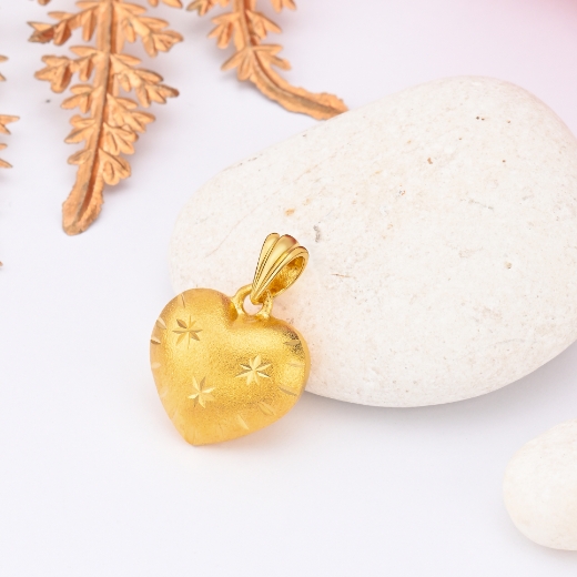 plain star heart pendant