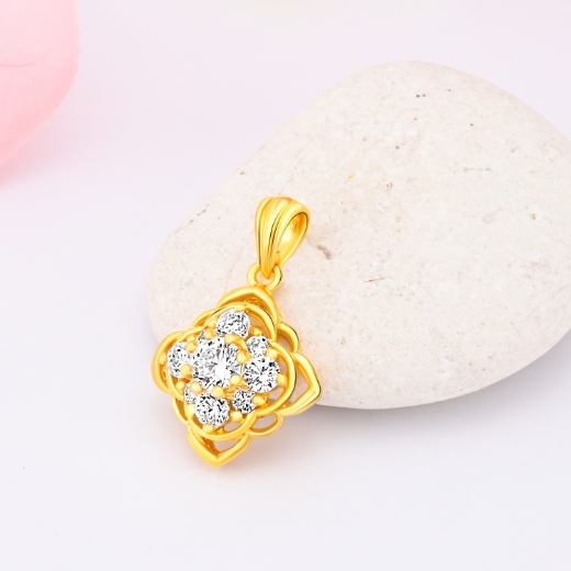 cz gold plated pendant