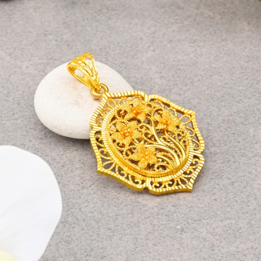Vintage Filigree Flower Pendant