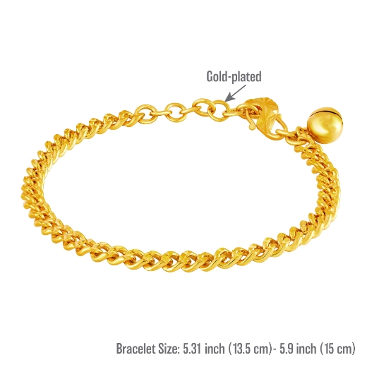 kid simple curb chain bracelet measurement