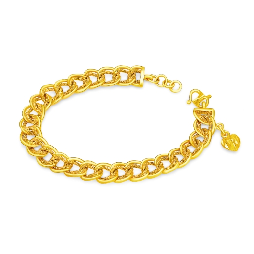 Bold Double Link Bracelet Gold Kids