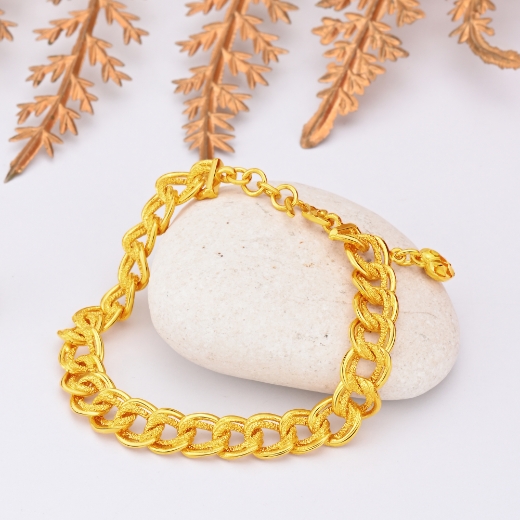 gold plated double link bracelet